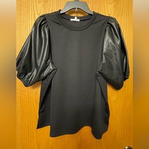 Fashion Forward Black Maurice’s Faux Puffy Sleeves Size 0X.